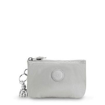 Kipling Creativity Small Metallic Pouch Tassen Zilver | NL 1106PJ